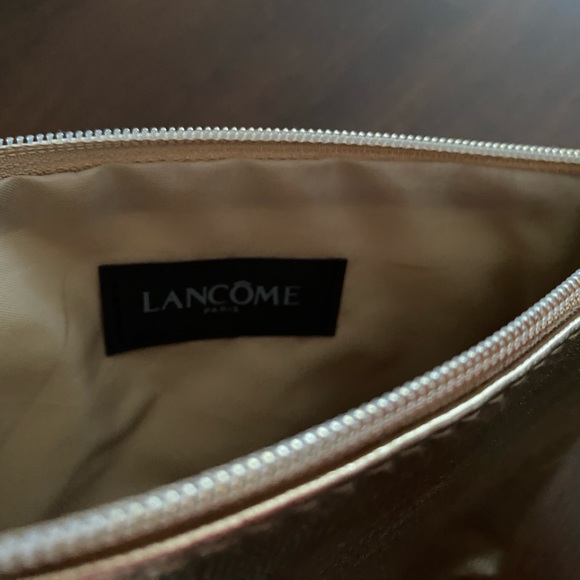 NWT! Lancome brand metallic gold tone zippered bag/pouch - Picture 7 of 12